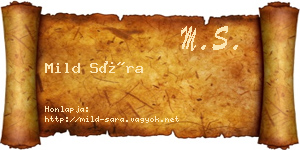 Mild Sára névjegykártya