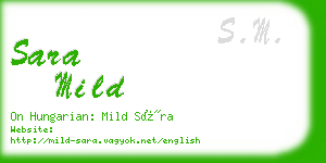 sara mild business card